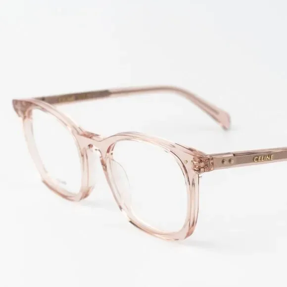 Celine THIN Women Eyeglasses Shiny Rose Demo Square CL50058I 074 BRAND NEW - Picture 4 of 9